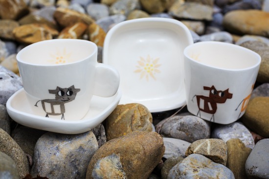 Image Tasse et sous-tasse "vache"