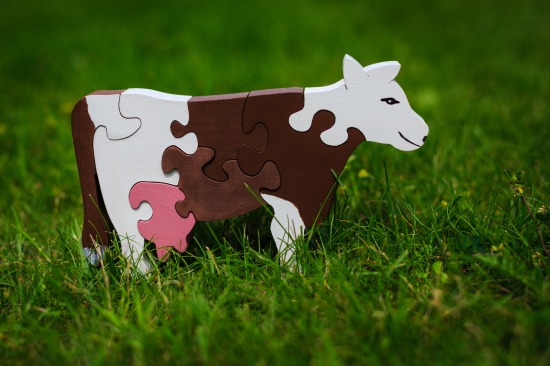 Image Puzzle vache 3D