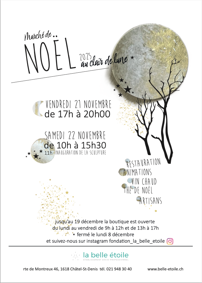 Image Marché de Noël Au Clair de Lune