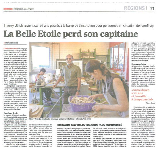 Image La Belle Etoile perd son capitaine Image La Belle Etoile perd son capitaine